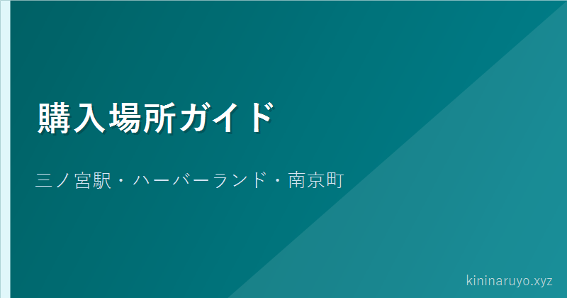 購入場所ガイド