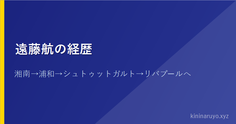 遠藤航の経歴